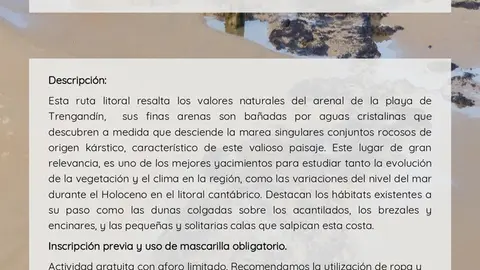 Cartel del 'geopaseo' por los acantilados de Noja