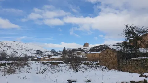 Pueblo de Cantabria nevado el pasado mes de enero