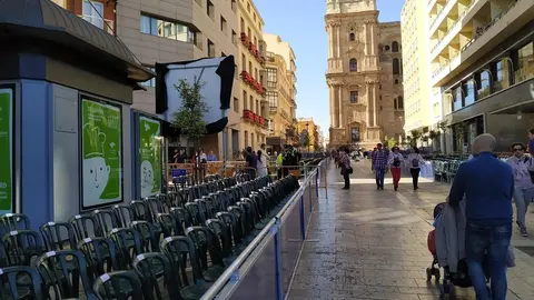 Recorrido Oficial de la Semana Santa de M&aacute;laga, sillas, Catedral, 