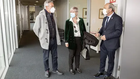 El Consejero De Industria, Turismo, Innovaci&oacute;n, Transporte Y Comercio, Javier L&oacute;pez Marcano, Recibe A La Alcaldesa De Polanco, Rosa D&iacute;az