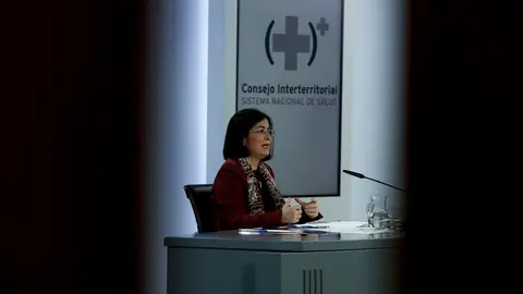 La ministra de Sanidad, Carolina Darias, ofrece una rueda de prensa tras la reuni&oacute;n del Consejo Interterritorial del Sistema Nacional de Salud, en Madrid (Espa&ntilde;a), a 3 de marzo de 2021.