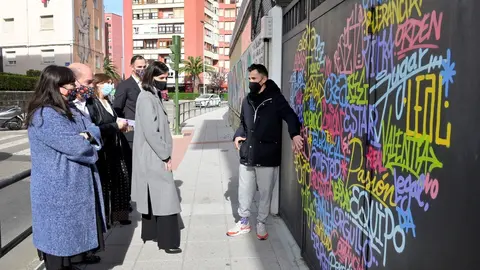 Mural art&iacute;stico en el colegio Quinta Porr&uacute;a