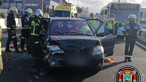 Accidente en la S-10 en Santander
