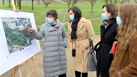 Visita a las obras de saneamiento en el Parque Doctor Morales