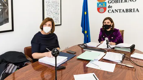 La consejera de Acci&oacute;n Exterior de Cantabria, Paula Fern&aacute;ndez, en la presentaci&oacute;nd el dictamen sobre el Plan de Acci&oacute;n Atl&aacute;ntico ante el CdR