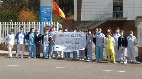 Protesta por el cierre del CAIF