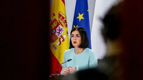La ministra de Sanidad, Carolina Darias, ofrece una rueda de prensa tras la reuni&oacute;n del Consejo Interterritorial de Salud, en Madrid (Espa&ntilde;a), a 17 de marzo de 2021