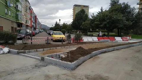 Obras en el entorno de la calle R&iacute;o Ebro del Barrio Covadonga