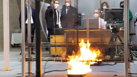 El Consejero De Industria, Javier L&oacute;pez Marcano, En La Inauguraci&oacute;n De Las Instalaciones Del Cl&uacute;ster Del Fuego En Torrelavega