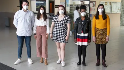 Equipo 'Los oradores &aacute;ticos', ganadores de la Liga de Debate de la UC