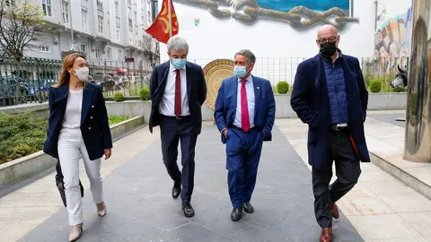 El presidente de Cantabria, Miguel &Aacute;ngel Revilla, recibe al coordinador de Ciudadanos (Cs), F&eacute;lix &Aacute;lvarez, y a los eurodiputados Luis Garicano y Susana Sol&iacute;s