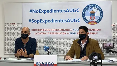 El secretario provincial de AUGC en Cantabria, &Aacute;ngel Iglesias (izda) y el responsable de Comunicaci&oacute;n a nivel nacional de la asociaci&oacute;n, Pedro Carmona