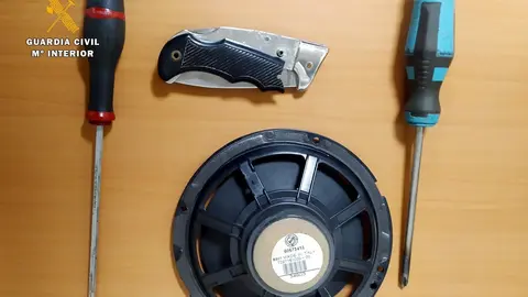 Efectos intervenidos al detenido de Reinosa