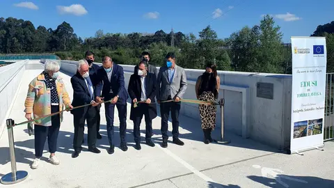 Acto de inauguraci&oacute;n de la pasarela peatonal y ciclable sobre el Saja-Besaya en Torrelavega