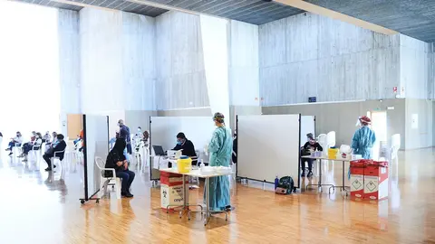 Vacunaci&oacute;n en el Palacio de Exposiciones de Santander