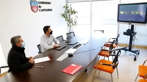 El vicepresidente, Pablo Zuloaga, en la viceoconferencia