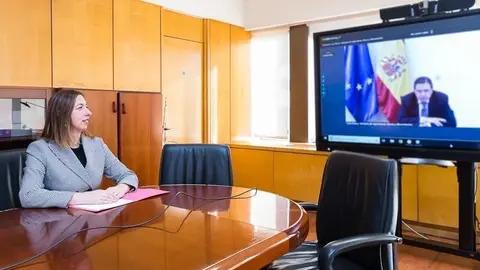 10:00 horas. Despacho de la consejera de Econom&iacute;a y Hacienda. La consejera de Econom&iacute;a y Hacienda, Mar&iacute;a S&aacute;nchez, inaugura la primera sesi&oacute;n del proyecto &ldquo;Escucha Europa&rdquo;, en la que participar&aacute; el ministro de Agricultura, Pesca y Alimentaci&oacute;n, Luis Plana. 8 de febrero de 2021 &copy; Ra&uacute;l Lucio