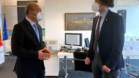 Javier L&oacute;pez Marcano con Javier Sober&oacute;n