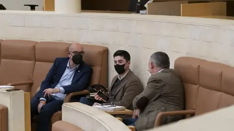 El portavoz de Ciudadanos (Cs), F&eacute;lix &Aacute;lvarez, en el Parlamento de Cantabria.-