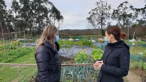 La concejala de Obras, Servicios, Urbanismo y Medio Ambiente, Marta Fern&aacute;ndez, visita los huertos