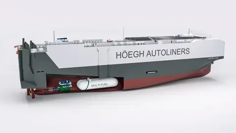 Maqueta de los nuevos barcos de H&ouml;egh Autoliners