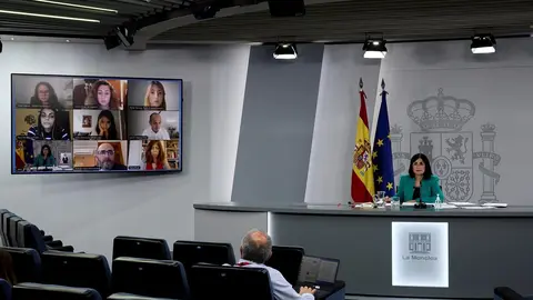 La ministra de Sanidad, Carolina Darias durante una rueda de prensa posterior al Consejo Interterritorial del Sistema Nacional de Salud 