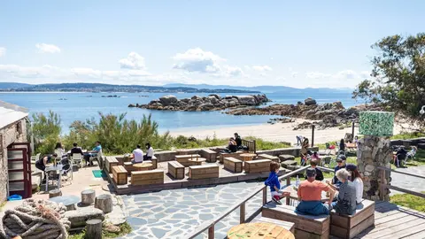 Varias terrazas en el municipio de O Grove  