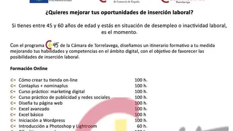 Cartel del 'Programa 45+'