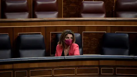 La vicepresidenta y ministra para la Transici&oacute;n Ecol&oacute;gica y el Reto Demogr&aacute;fico, Teresa Ribera, en una sesi&oacute;n plenaria en el Congreso de los Diputados, a 13 de mayo de 2021, en Madrid, (Espa&ntilde;a). 