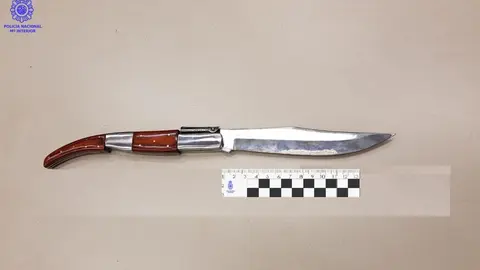 Navaja incautada al detenido