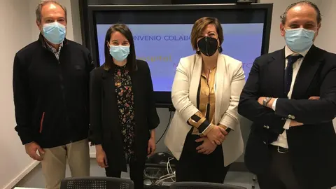 Javier Gonz&aacute;lez (Mujer y Talento), Laura Fern&aacute;ndez (SHC), Sylvia de Miguel (Mujer y Talento) y Alfonso Delgado (SHC)