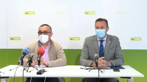 Archivo - Rueda de prensa del senador Jos&eacute; Miguel Fern&aacute;ndez Viadero y del secretario de Administraci&oacute;n Local y consejero Desarrollo Rural, Guillermo Blanco