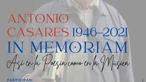 Cartel del del homenaje al poeta lebaniego Antonio Casares.
