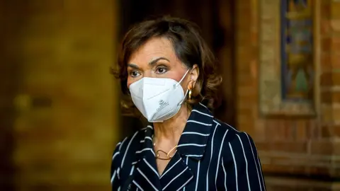 La vicepresidenta primera, Carmen Calvo, en un acto.