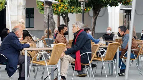 Terraza en la plaza de Espa&ntilde;a de m&eacute;rida