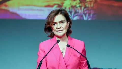 La vicepresidenta primera del Gobierno, ministra de la Presidencia, Relaciones con las Cortes y Memoria Democr&aacute;tica, Carmen Calvo.
