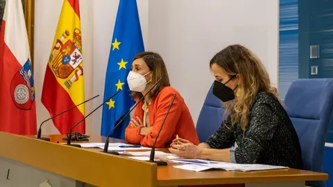 Rueda de prensa de la consejera de Presidencia, Paula Fern&aacute;ndez, y la directora general de Interior, Jezabel Mor&aacute;n, para presentar las subvenciones de Protecci&oacute;n Civil