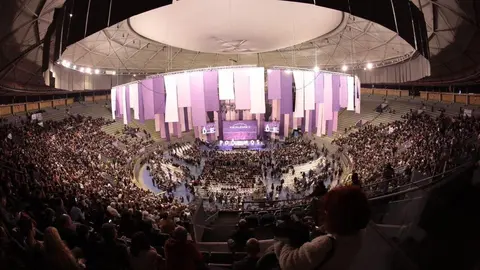 Archivo - Imagen de recurso de la Asamblea Ciudadana de Podemos en Vistalegre.