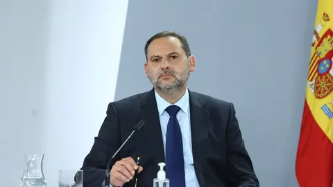 El ministro de Transportes, Movilidad y Agenda Urbana, Jos&eacute; Luis &Aacute;balos, comparece en rueda de prensa tras la celebraci&oacute;n del Consejo de Ministros, a 8 de junio de 2021, en el Complejo de La Moncloa, Madrid, (Espa&ntilde;a).