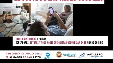 Cartel del taller 'El coste de las redes sociales'