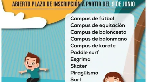 Cartel de los cursos de verano de 2021.