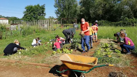 Taller de agricultura en las huertas municipales