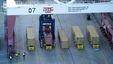 Foto de archivo del Puerto de Barcelona