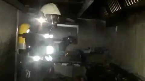 Archivo - Incendio en un bar de Santo&ntilde;a