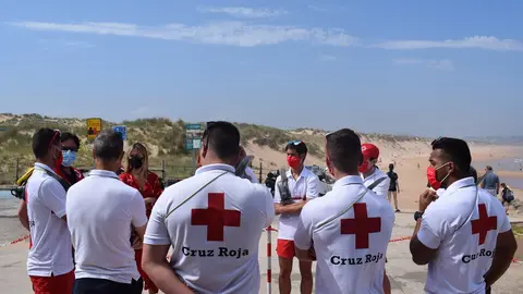 Puesto de Cruz Roja en Pi&eacute;lagos