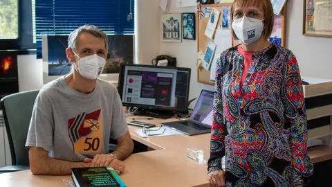 Francisco J. Carrera y Maite Ceballos, en el IFCA