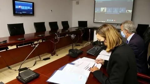 La Consejera De Presidencia Del Gobierno De Cantabria, Paula Fern&aacute;ndez, Y El Director Del CEARC, Pedro Garc&iacute;a Carmona