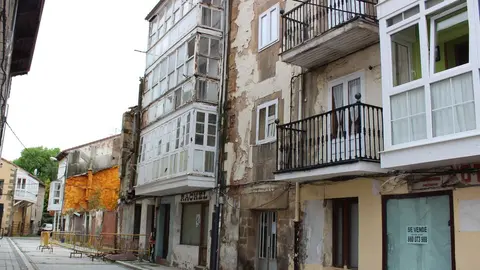 Edificios declarados en ruina de la calle Rodrigo.