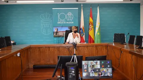 La alcaldesa de Pi&eacute;lagos, Ver&oacute;nica Samperio, en el Pleno