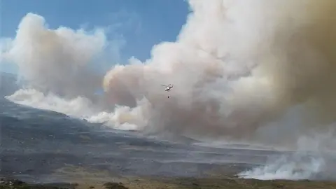 Incendio forestal en Cantabria